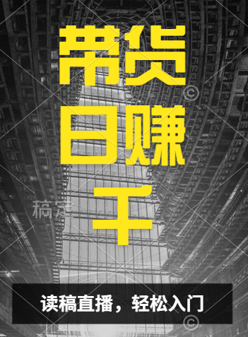 视频号技术直播带货， 会读稿就行，小白日入1000+-云舒网创