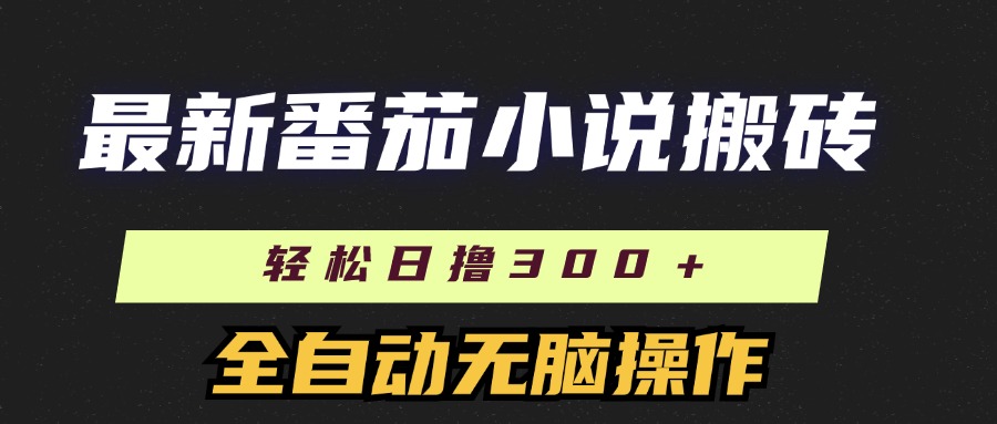 最新番茄小说搬砖，日撸300＋！全自动操作，可矩阵放大！-云舒网创