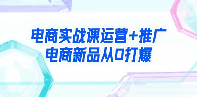 电商实战课运营+推广，电商新品从0打爆（99节视频课）-云舒网创