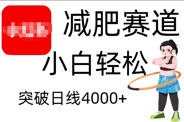 小红书减肥赛道，小白轻松日利润4000+-云舒网创