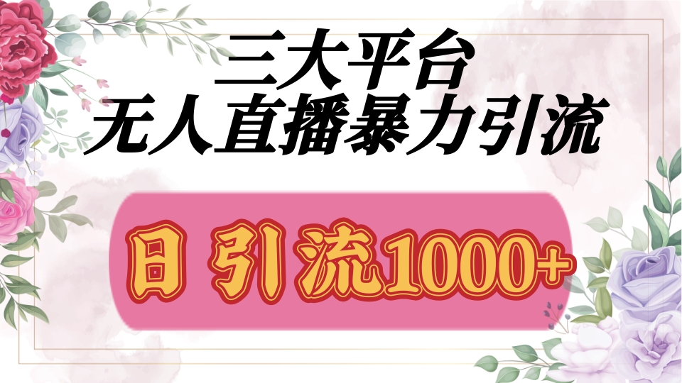 抖音，快手，视频号全平台通用，无人直播引流法，利用图片,模板,整套话术挂机全天支持矩阵操作，无限设备多开，超暴力引流，1000+高质量精准创业粉-云舒网创