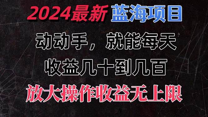 有手就行的2024全新蓝海项目，每天1小时收益几十到几百，可放大操作收…-云舒网创