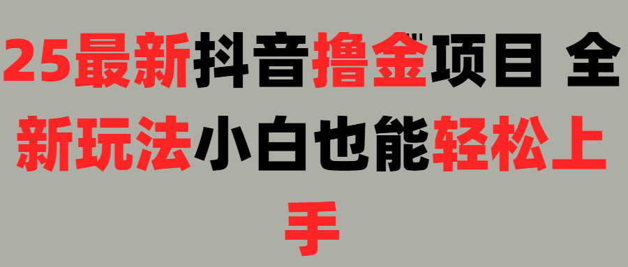 25最新抖音直播撸金项目，小白也能轻松上手！-云舒网创
