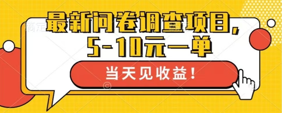 最新问卷调查项目，共12个平台，单日零撸100＋-云舒网创