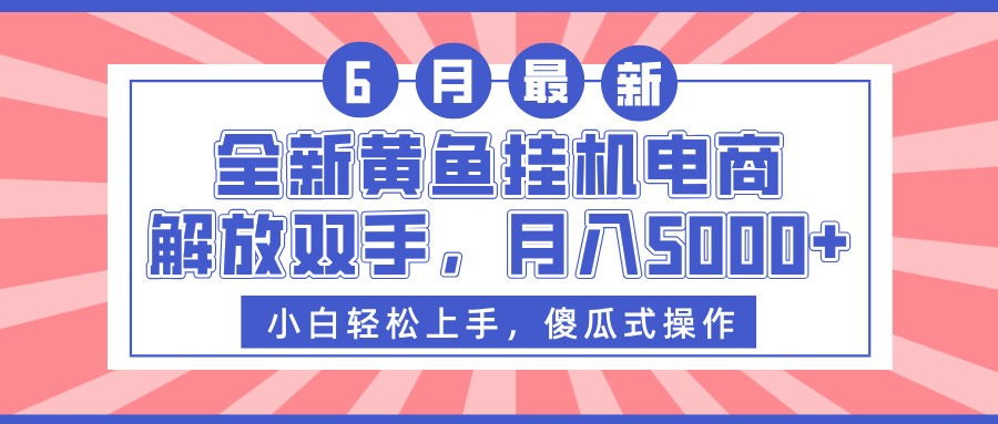 全新黄鱼挂机电商，解放双手，月入5000+-云舒网创