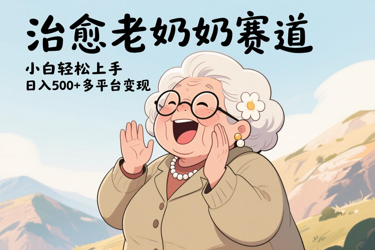 视频号治愈老奶奶赛道，小白轻松上手，日入500+多平台变现-云舒网创