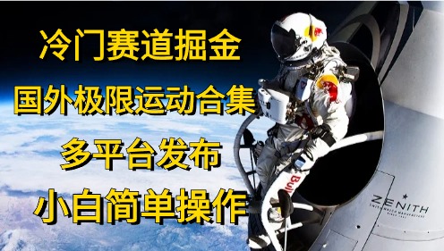 冷门赛道掘金，极限运动合集，多平台发布，小白简单操作-云舒网创