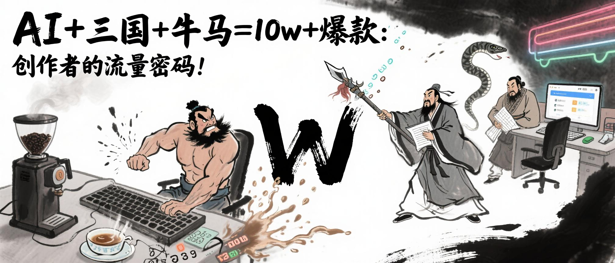 AI+三国+牛马=10w+爆款：创作者的流量密码！-云舒网创