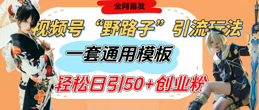 视频号“野路子”玩法，评论区疯狂截流，一套模板单日单号引流50+创业粉-云舒网创
