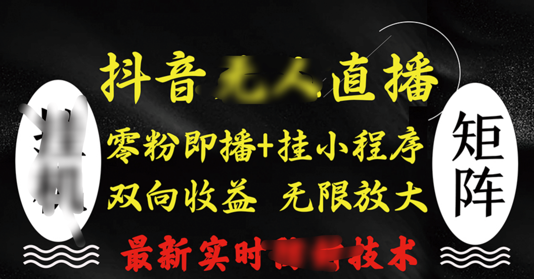抖音无人直播最新独家玩法，小雪花+撸音浪双向收益，可矩阵放大-云舒网创