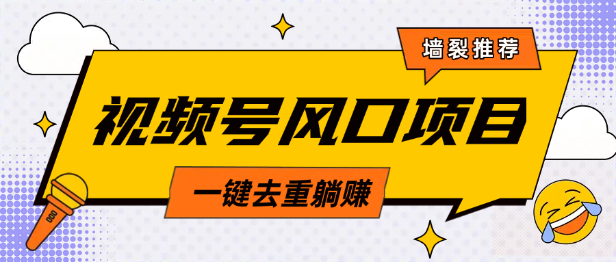 视频号风口蓝海项目，中老年人的流量密码，简单无脑，一键去重，轻松月入过万-云舒网创