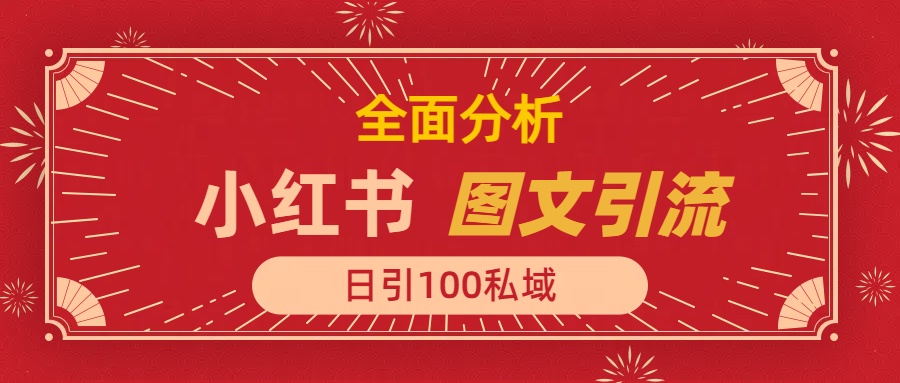 小红书图文引流，全面解析日引100私域流量是怎样做到的-云舒网创