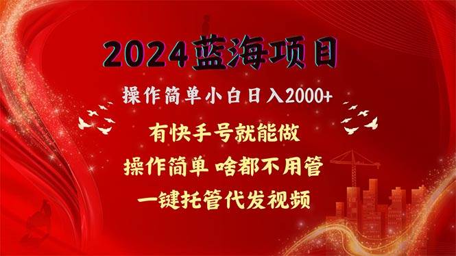 2024蓝海项目，网盘拉新，操作简单小白日入2000+，一键托管代发视频，…-云舒网创