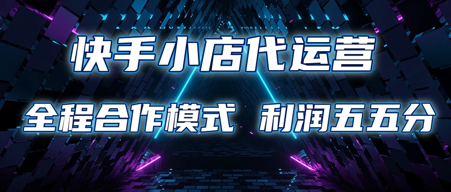 快手小店代运营 限时托管计划合作模式 利润五五分成-云舒网创