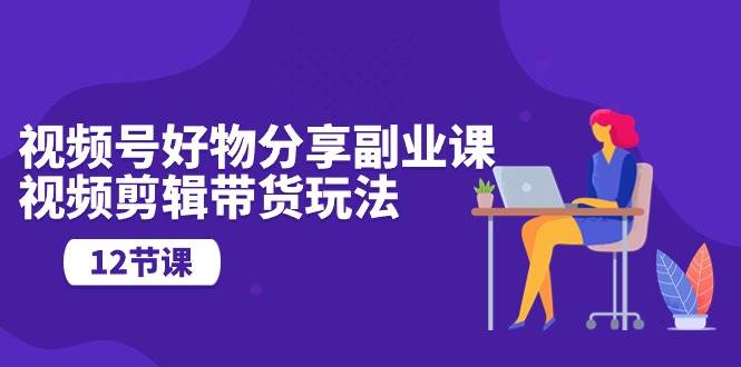 视频号好物分享副业课，视频剪辑带货玩法（12节课）-云舒网创