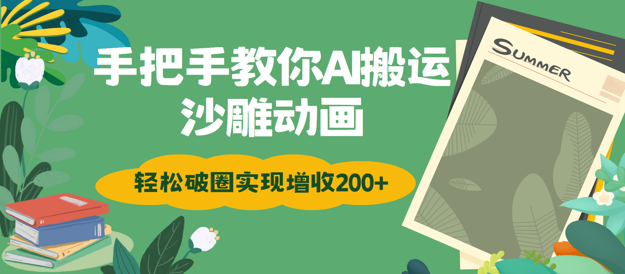 手把手教你用AI搬运沙雕动画轻松破圈实现增收200+-云舒网创