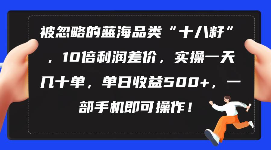 被忽略的蓝海品类“十八籽”，10倍利润差价，实操一天几十单 单日收益500+-云舒网创