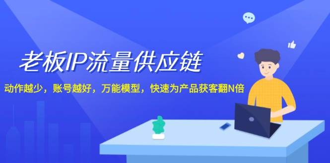 老板 IP流量 供应链，动作越少，账号越好，万能模型，快速为产品获客翻N倍-云舒网创