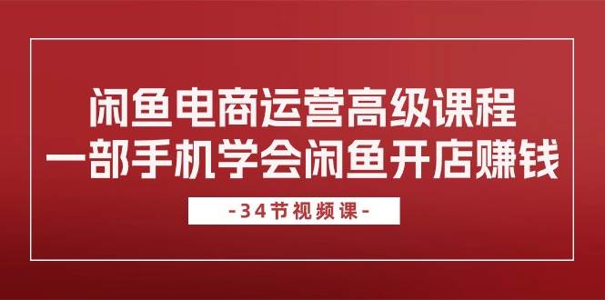 闲鱼电商运营高级课程，一部手机学会闲鱼开店赚钱（34节课）-云舒网创