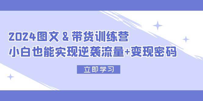 2024 图文+带货训练营，小白也能实现逆袭流量+变现密码-云舒网创