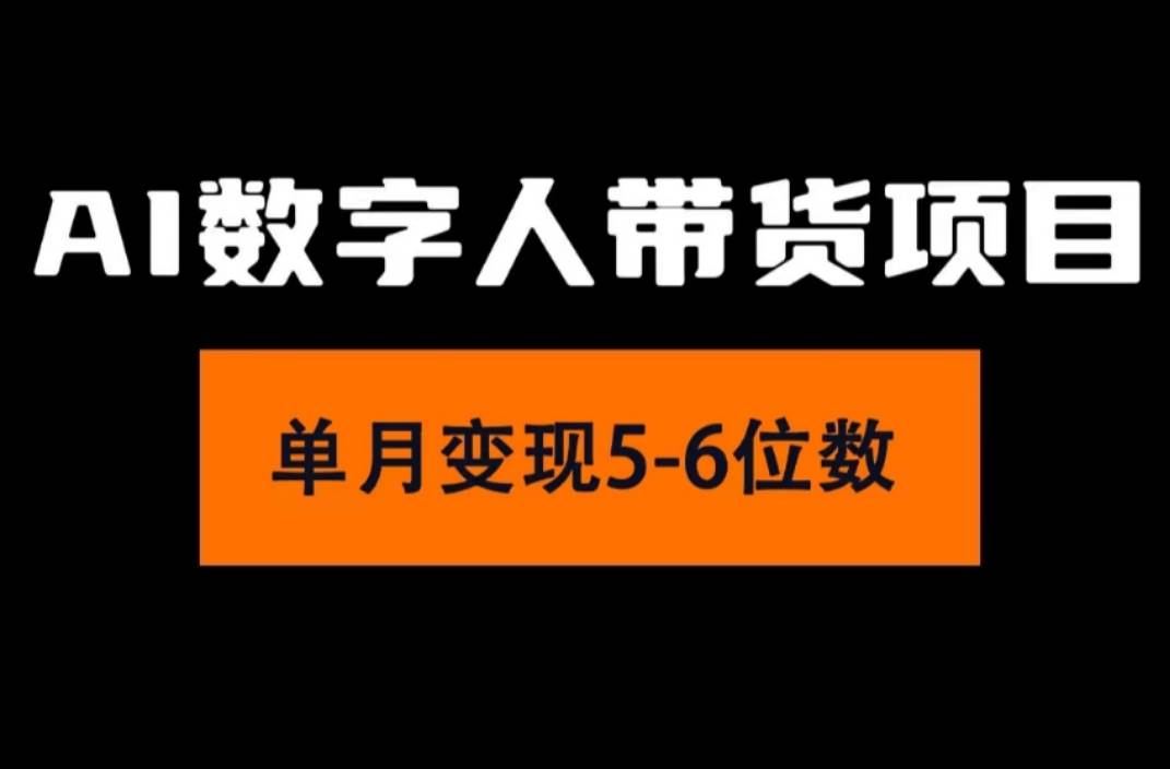 2024年Ai数字人带货，小白就可以轻松上手，真正实现月入过万的项目-云舒网创