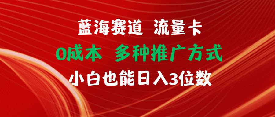 蓝海赛道 流量卡 0成本 小白也能日入三位数-云舒网创