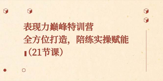 表现力巅峰特训营，全方位打造，陪练实操赋能（21节课）-云舒网创
