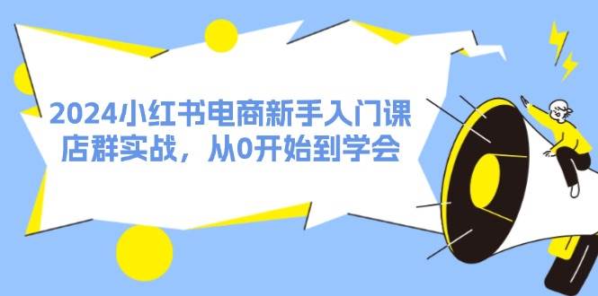 2024小红书电商新手入门课，店群实战，从0开始到学会（31节）-云舒网创