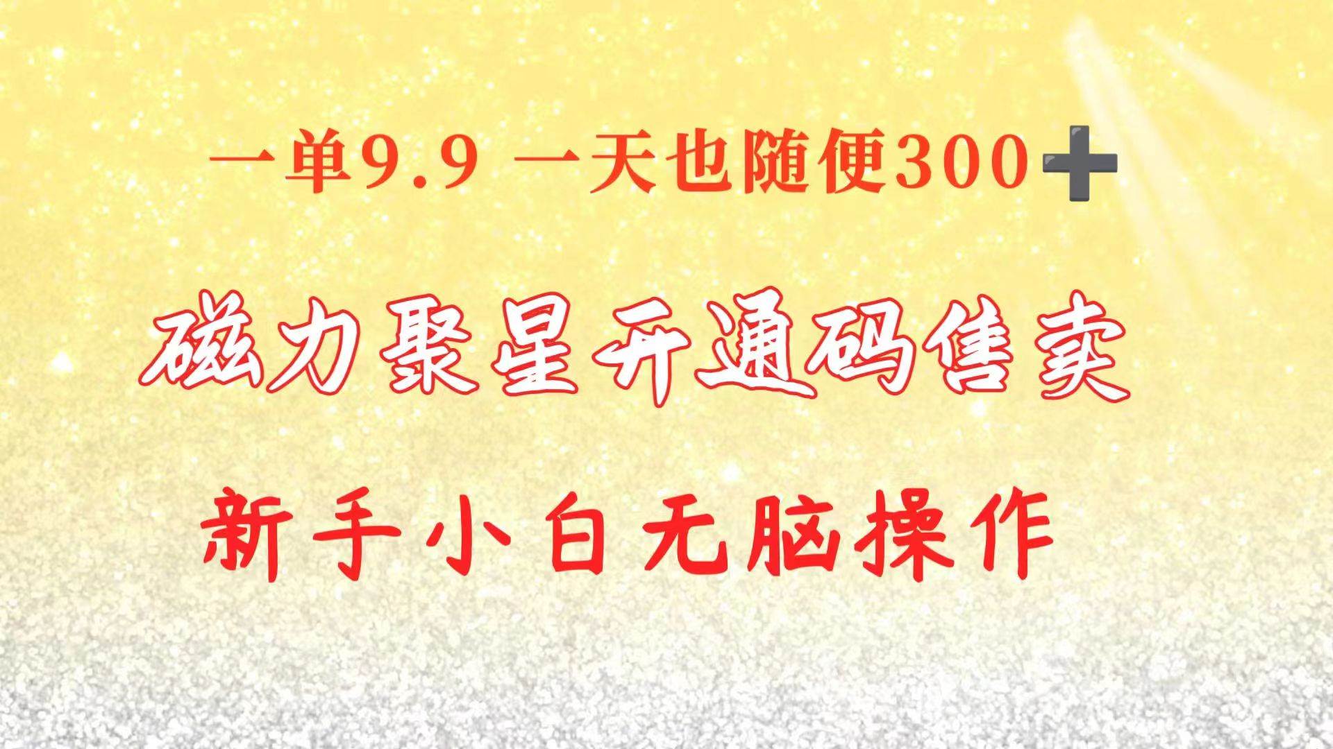 快手磁力聚星码信息差 售卖  一单卖9.9  一天也轻松300+ 新手小白无脑操作-云舒网创