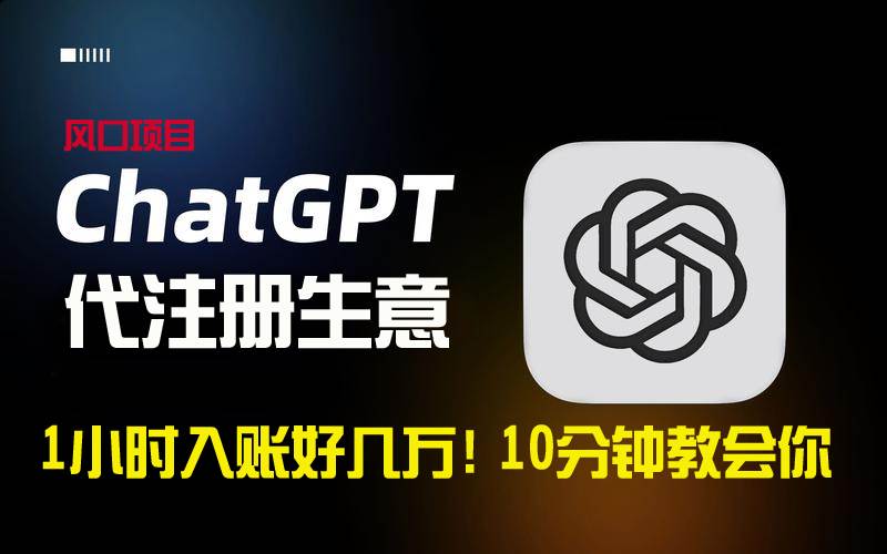 一小时入账好几万！利润大到吓人的ChatGPT代注册小生意，10分钟教会你，…-云舒网创