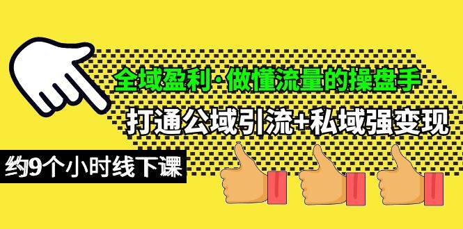 全域盈利·做懂流量的操盘手，打通公域引流+私域强变现，约9个小时线下课-云舒网创