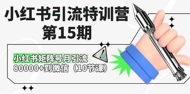 小红书引流特训营-第15期，小红书矩阵号月引流80000+到微信（10节课）-云舒网创