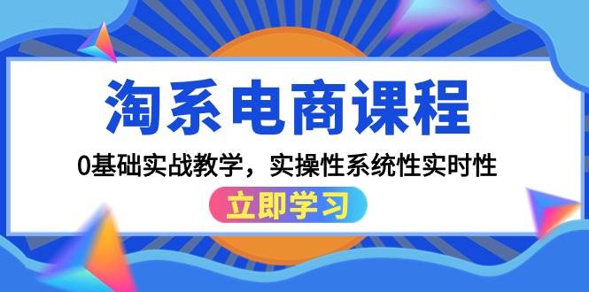 淘系电商课程，0基础实战教学，实操性系统性实时性（15节课）-云舒网创