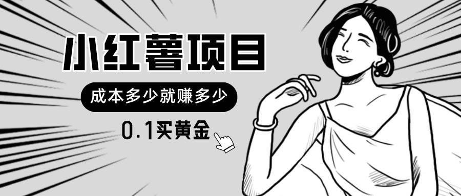 小红薯暴力项目，0.1买黄金。操作简单，日入无上限，可无限扩大。-云舒网创