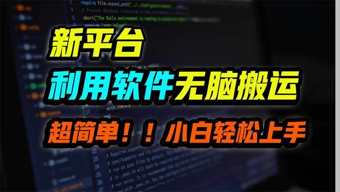 新平台用软件无脑搬运，月赚10000+，小白也能轻松上手-云舒网创