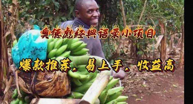 奥德彪经典语录小项目，爆款推荐，易上手，收益高-云舒网创