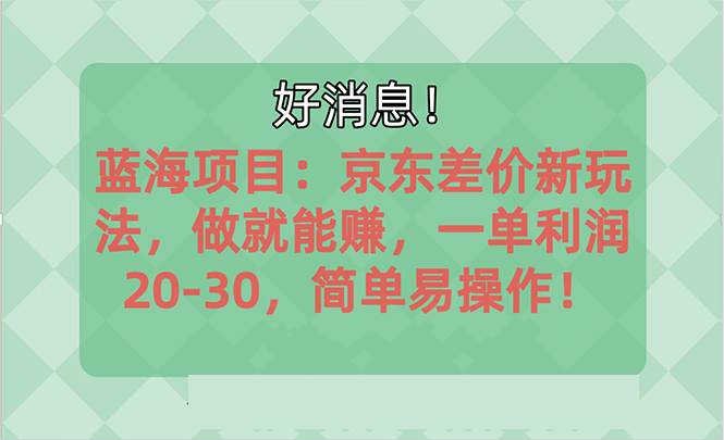 越早知道越能赚到钱的蓝海项目：京东大平台操作，一单利润20-30，简单…-云舒网创