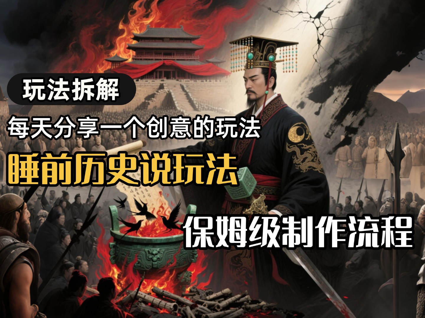 13条作品涨粉24.5万，全流程拆解睡前历史说，保姆级教程-云舒网创